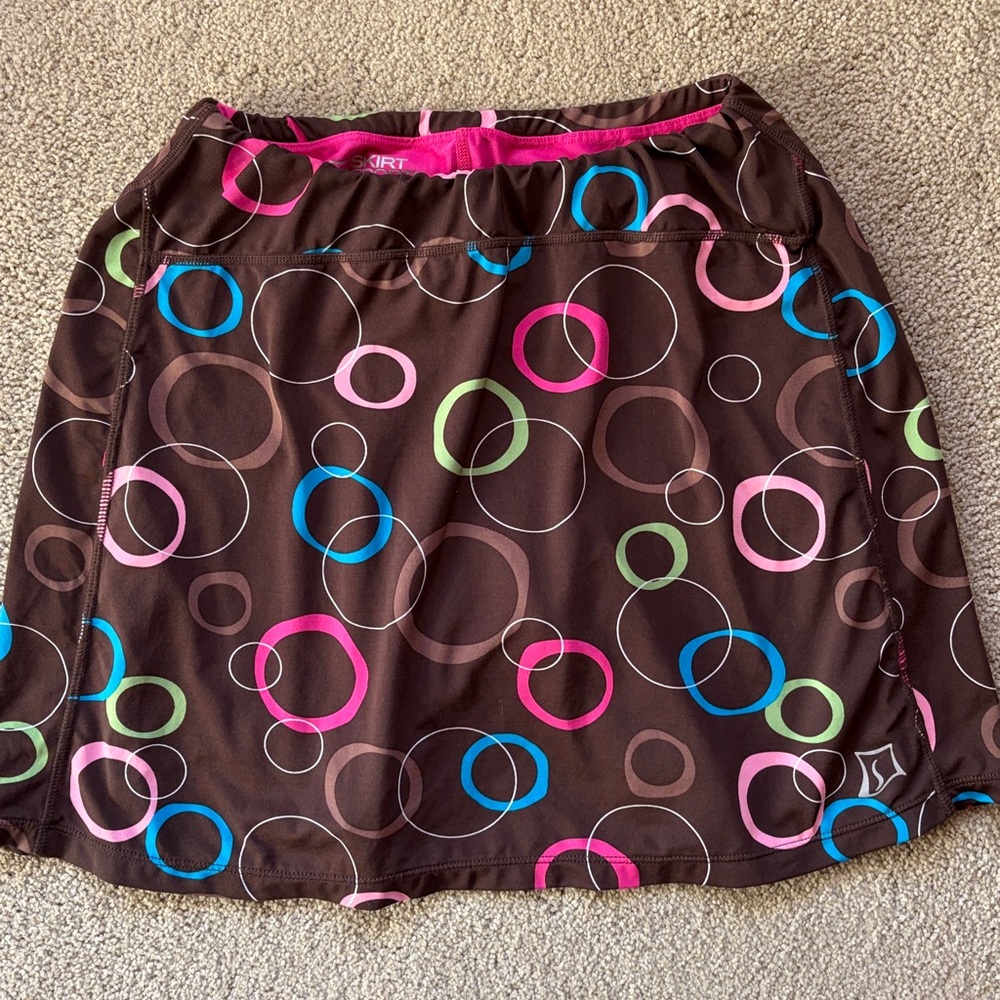 Skirt Sports Happy Girl Skirt - Hot Chocolate Print - Small